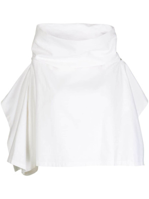 

Asymmetric high-neck cotton blouse, Comme Des Garçons Asymmetric high-neck cotton blouse