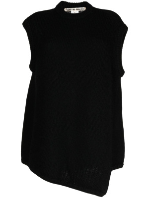 

Asymmetrical hem wool sleeveless jumper, Comme Des Garçons Asymmetrical hem wool sleeveless jumper
