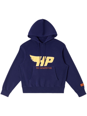 

Logo-print drawstring hoodie, Heron Preston Logo-print drawstring hoodie