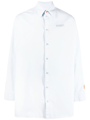 

Logo-embellished long-sleeve shirt, Heron Preston Logo-embellished long-sleeve shirt