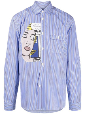 

Pop art patch striped shirt, Junya Watanabe MAN Pop art patch striped shirt
