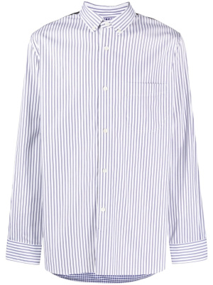 

Contrasting panel-detail striped shirt, Junya Watanabe MAN Contrasting panel-detail striped shirt