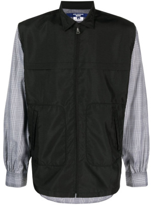 

Plaid-check panelled cotton jacket, Junya Watanabe MAN Plaid-check panelled cotton jacket