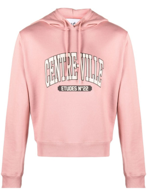 

Logo-print organic cotton hoodie, Etudes Logo-print organic cotton hoodie