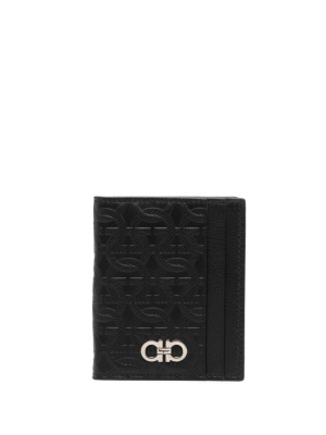 

Gancini leather card holder, Ferragamo Gancini leather card holder