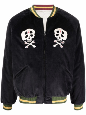 

Skull-embroidered bomber jacket, Kapital Skull-embroidered bomber jacket