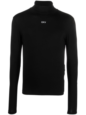 

Logo-print roll-neck jumper, Off-White Logo-print roll-neck jumper