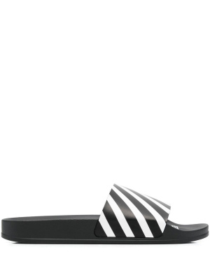 

Diag-stripe moulded slides, Off-White Diag-stripe moulded slides