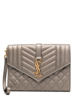 

Cassandre quilted leather clutch, Saint Laurent Cassandre quilted leather clutch