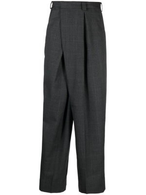 

Plaid-check asymmetric wide-leg trousers, Acne Studios Plaid-check asymmetric wide-leg trousers