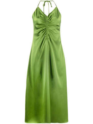 

Ruched satin midi dress, SANDRO Ruched satin midi dress