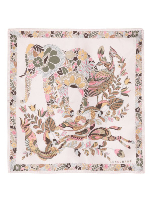 

Floral animal-print silk scarf, Longchamp Floral animal-print silk scarf