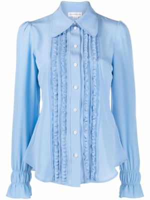 

Ruffle-trim silk blouse, Victoria Beckham Ruffle-trim silk blouse