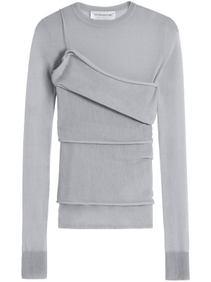 

Layered merino-wool top, Victoria Beckham Layered merino-wool top