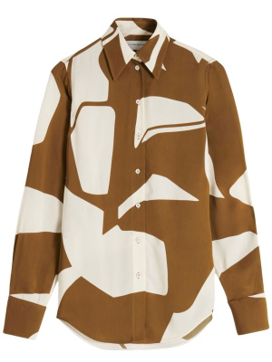 

Printed long-sleeve shirt, Victoria Beckham Printed long-sleeve shirt