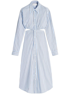 

Striped cut-out shirt dress, Victoria Beckham Striped cut-out shirt dress