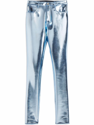 

Metallic scuba slim fit trousers, Victoria Beckham Metallic scuba slim fit trousers