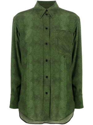 

Snakeskin-print silk shirt, Victoria Beckham Snakeskin-print silk shirt