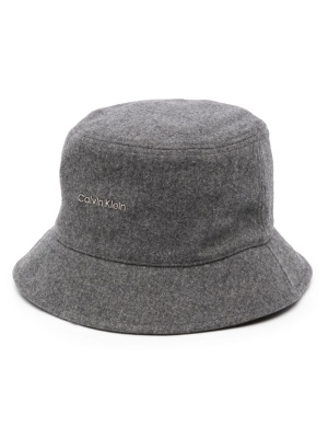 

Logo-embroidered cotton bucket hat, Calvin Klein Logo-embroidered cotton bucket hat