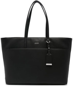 

Logo-tag faux-leather tote bag, Calvin Klein Logo-tag faux-leather tote bag