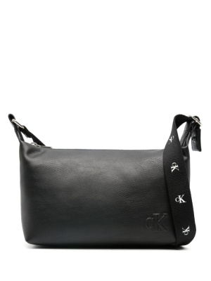 

Logo-embossed faux-leather crossbody bag, Calvin Klein Jeans Logo-embossed faux-leather crossbody bag