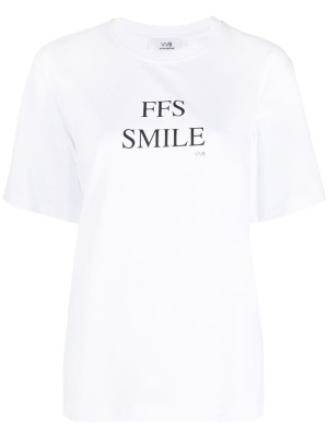 

Slogan-print T-shirt, Victoria Victoria Beckham Slogan-print T-shirt