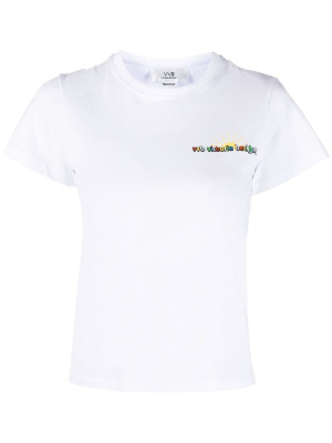 

Sunshine-logo slim-fit T-shirt, Victoria Victoria Beckham Sunshine-logo slim-fit T-shirt