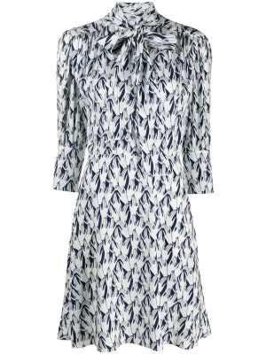 

Hand-print A-line dress, Victoria Victoria Beckham Hand-print A-line dress