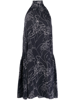 

Flared mock-neck dress, Victoria Victoria Beckham Flared mock-neck dress