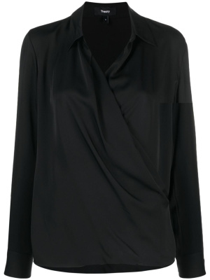 

Wrap silk blouse, Theory Wrap silk blouse