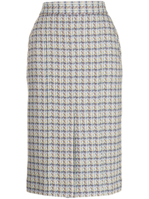 

High-waisted checked tweed skirt, Paul Smith High-waisted checked tweed skirt