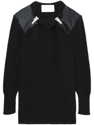 

Crystal-embellished ribbed-knit mini dress, 1017 ALYX 9SM Crystal-embellished ribbed-knit mini dress