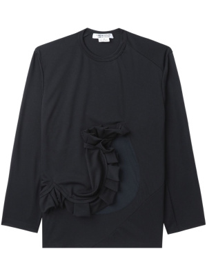 

Ruffled-detail crew-neck sweatshirt, Comme Des Garçons Comme Des Garçons Ruffled-detail crew-neck sweatshirt