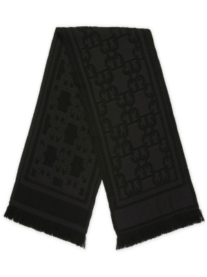 

Patterned-jacquard fringed scarf, Bally Patterned-jacquard fringed scarf