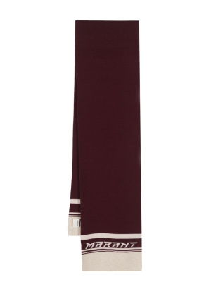 

Logo-knitted striped scarf, ISABEL MARANT Logo-knitted striped scarf