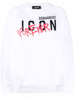 

Logo-print long-sleeve sweatshirt, Dsquared2 Logo-print long-sleeve sweatshirt