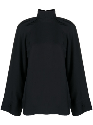 

High-neck long-sleeve blouse, TOTEME High-neck long-sleeve blouse