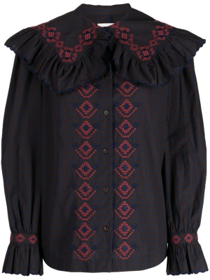 

Blossom gingham-pattern shirt, YMC Blossom gingham-pattern shirt