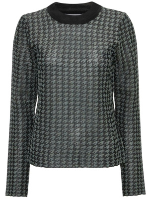 

Check-pattern crew-neck top, JW Anderson Check-pattern crew-neck top