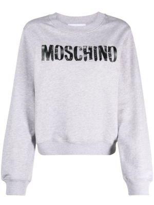 

Logo-print cotton sweatshirt, Moschino Logo-print cotton sweatshirt