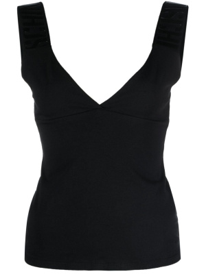 

V-neck cotton top, Moschino V-neck cotton top