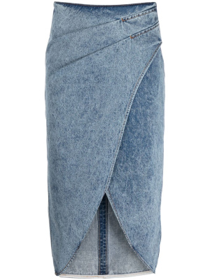 

Etana asymmetric denim midi skirt, IRO Etana asymmetric denim midi skirt