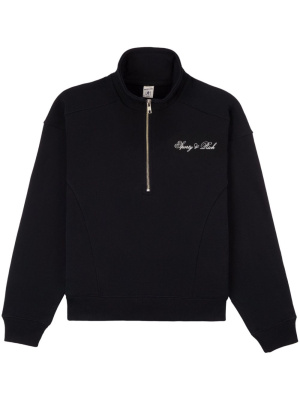 

Cursive logo-embroidered jumper, Sporty & Rich Cursive logo-embroidered jumper