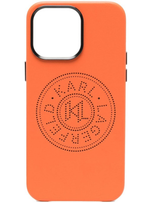 

Perforated-logo iPhone 14 Pro Max case, Karl Lagerfeld Perforated-logo iPhone 14 Pro Max case