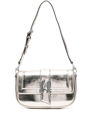 

K/Saddle metallic leather bag, Karl Lagerfeld K/Saddle metallic leather bag