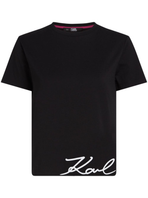

Logo-print organic cotton T-shirt, Karl Lagerfeld Logo-print organic cotton T-shirt