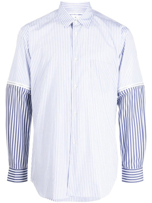 

Striped panelled cotton shirt, Comme Des Garçons Shirt Striped panelled cotton shirt