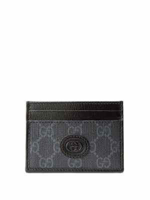 

GG-canvas logo-patch cardholder, Gucci GG-canvas logo-patch cardholder