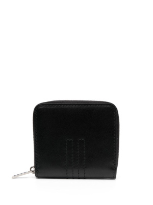 

Logo-stitch leather wallet, Rick Owens Logo-stitch leather wallet