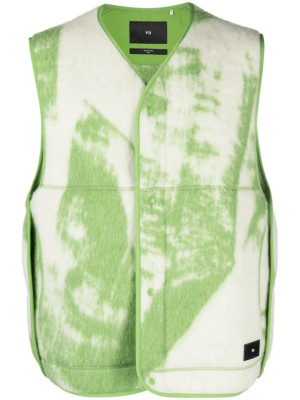 

Graphic-print felted vest, Y-3 Graphic-print felted vest